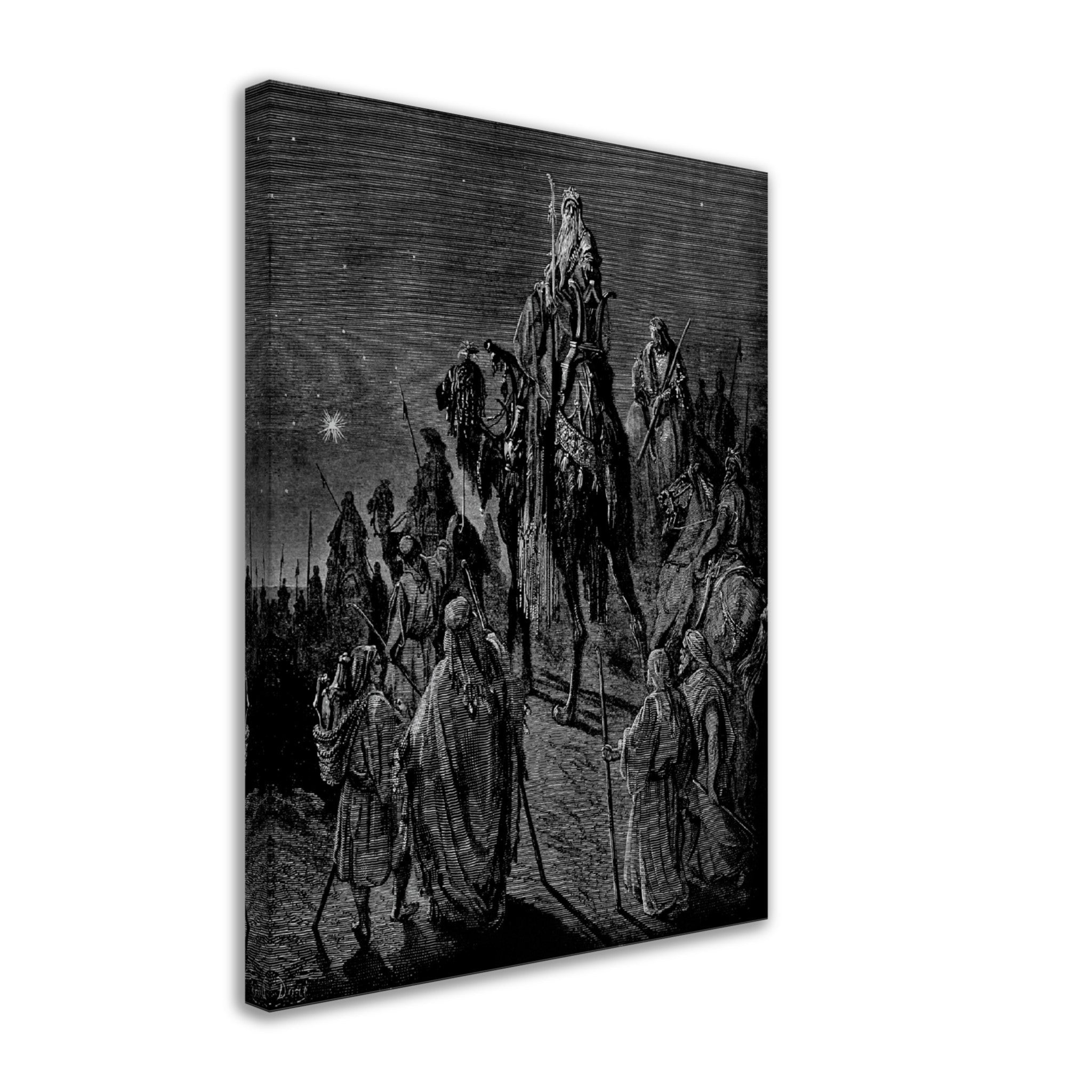 Gustave Dore Canvas, The Three Kings Canvas Print, From La Grand Bible De Tours 1843 - WallArtPrints4U