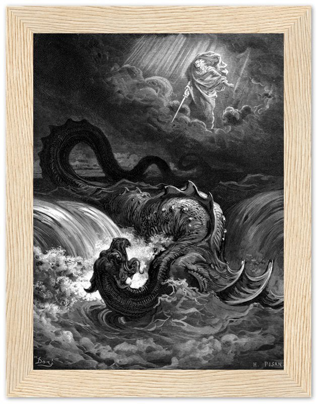 Gustave Dore Framed - Destruction Of Leviathan Framed - Halloween Gothic Framed Print UK, EU, USA, AUS Domestic Shipping - WallArtPrints4U