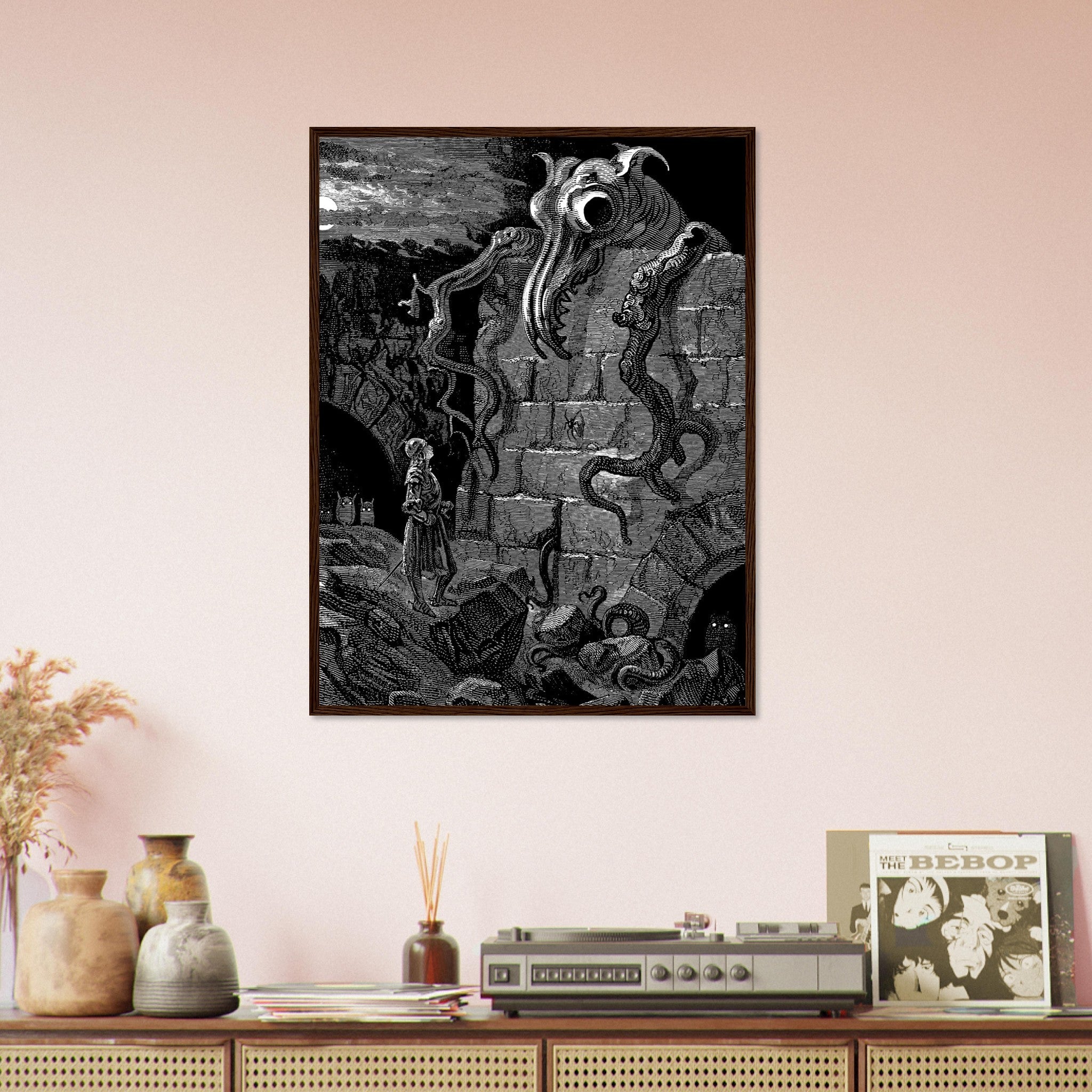 Gustave Dore Framed - Gnarled Monster Framed Print, From The Legend Of Croquemitaine. UK, EU, USA, AUS Domestic Shipping - WallArtPrints4U