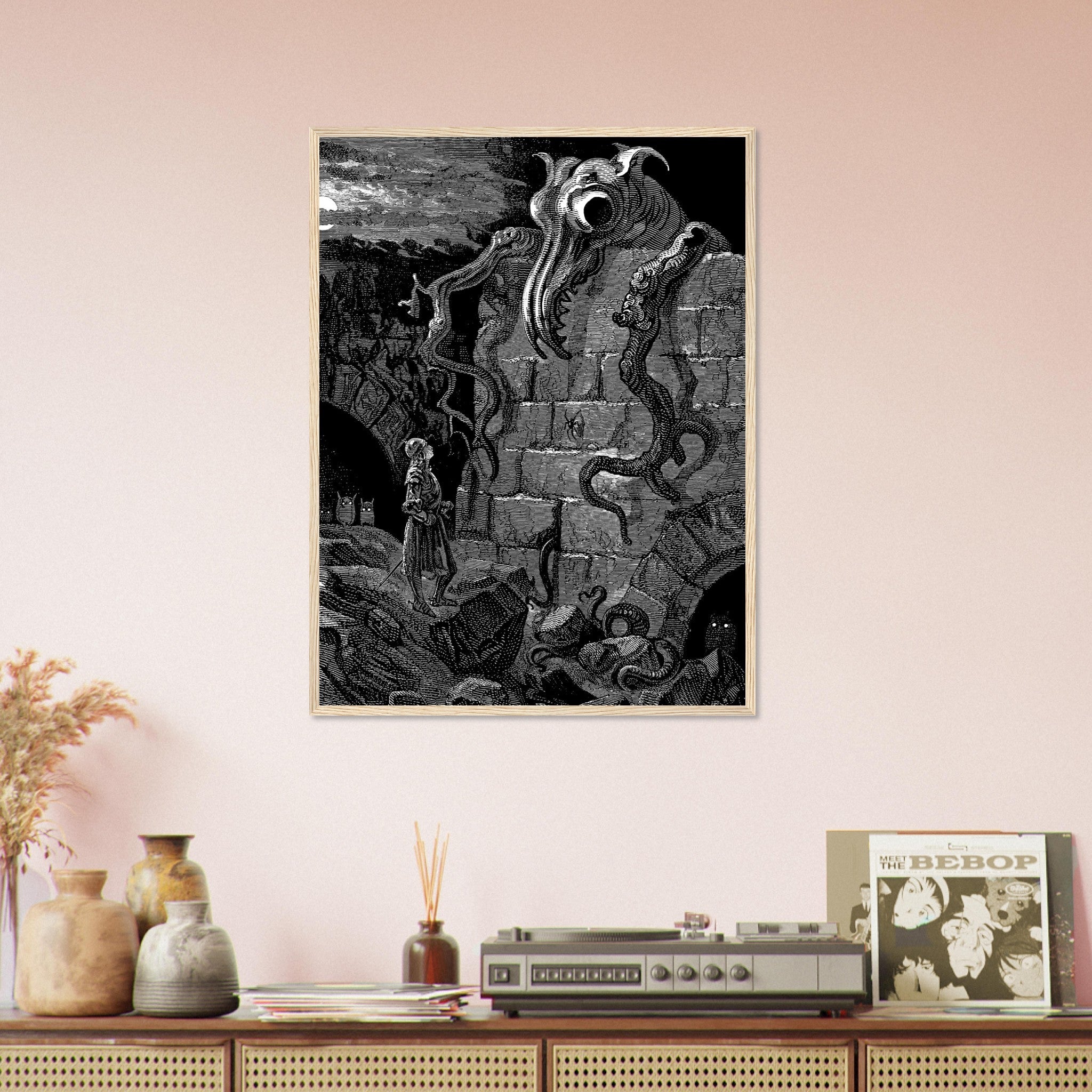 Gustave Dore Framed - Gnarled Monster Framed Print, From The Legend Of Croquemitaine. UK, EU, USA, AUS Domestic Shipping - WallArtPrints4U