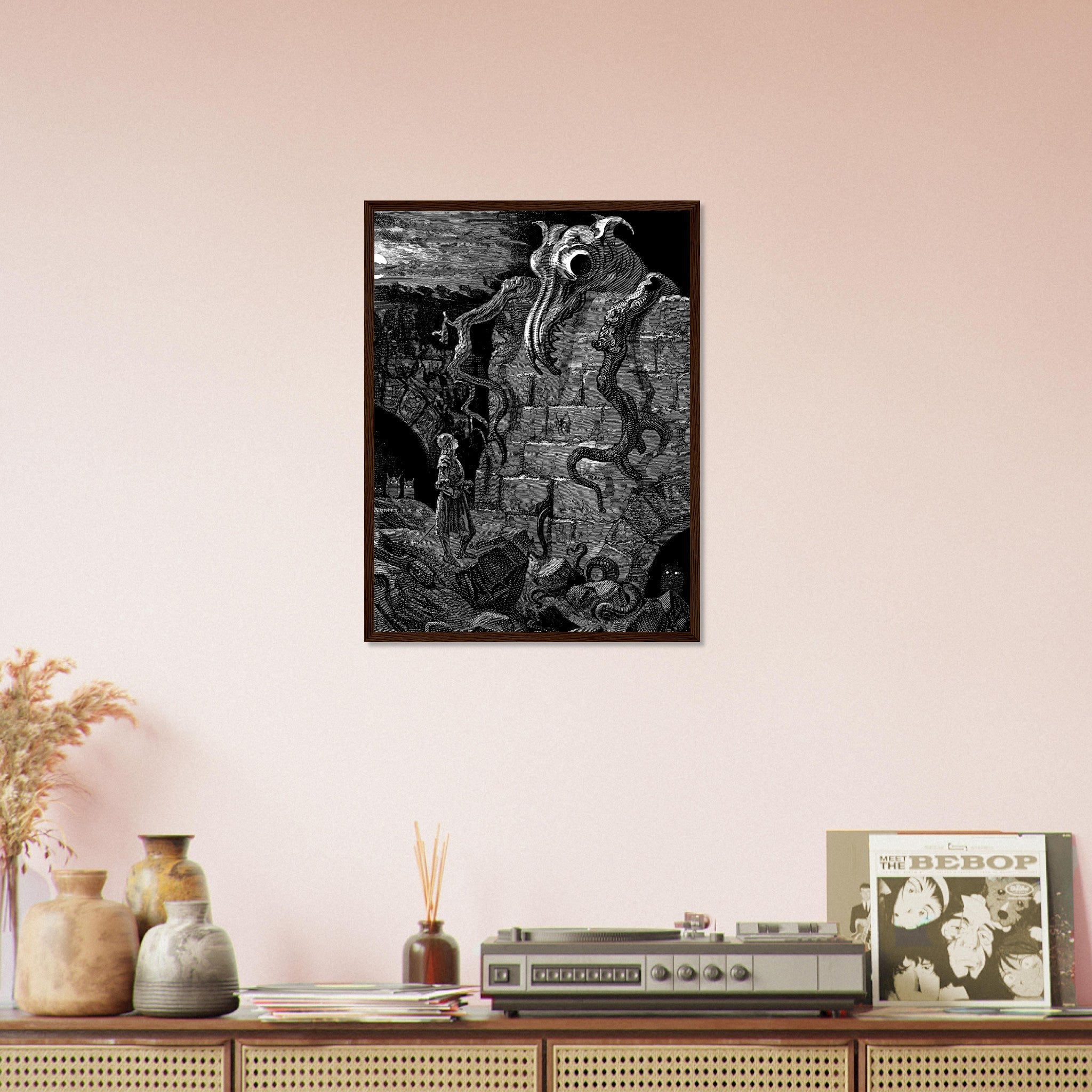 Gustave Dore Framed - Gnarled Monster Framed Print, From The Legend Of Croquemitaine. UK, EU, USA, AUS Domestic Shipping - WallArtPrints4U