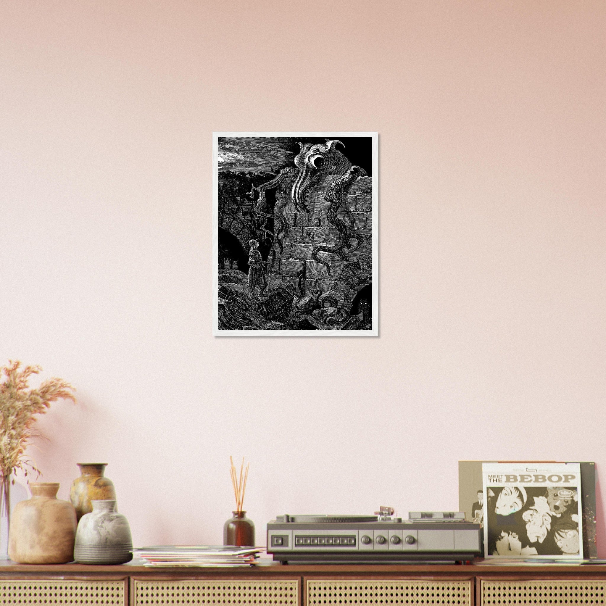 Gustave Dore Framed - Gnarled Monster Framed Print, From The Legend Of Croquemitaine. UK, EU, USA, AUS Domestic Shipping - WallArtPrints4U