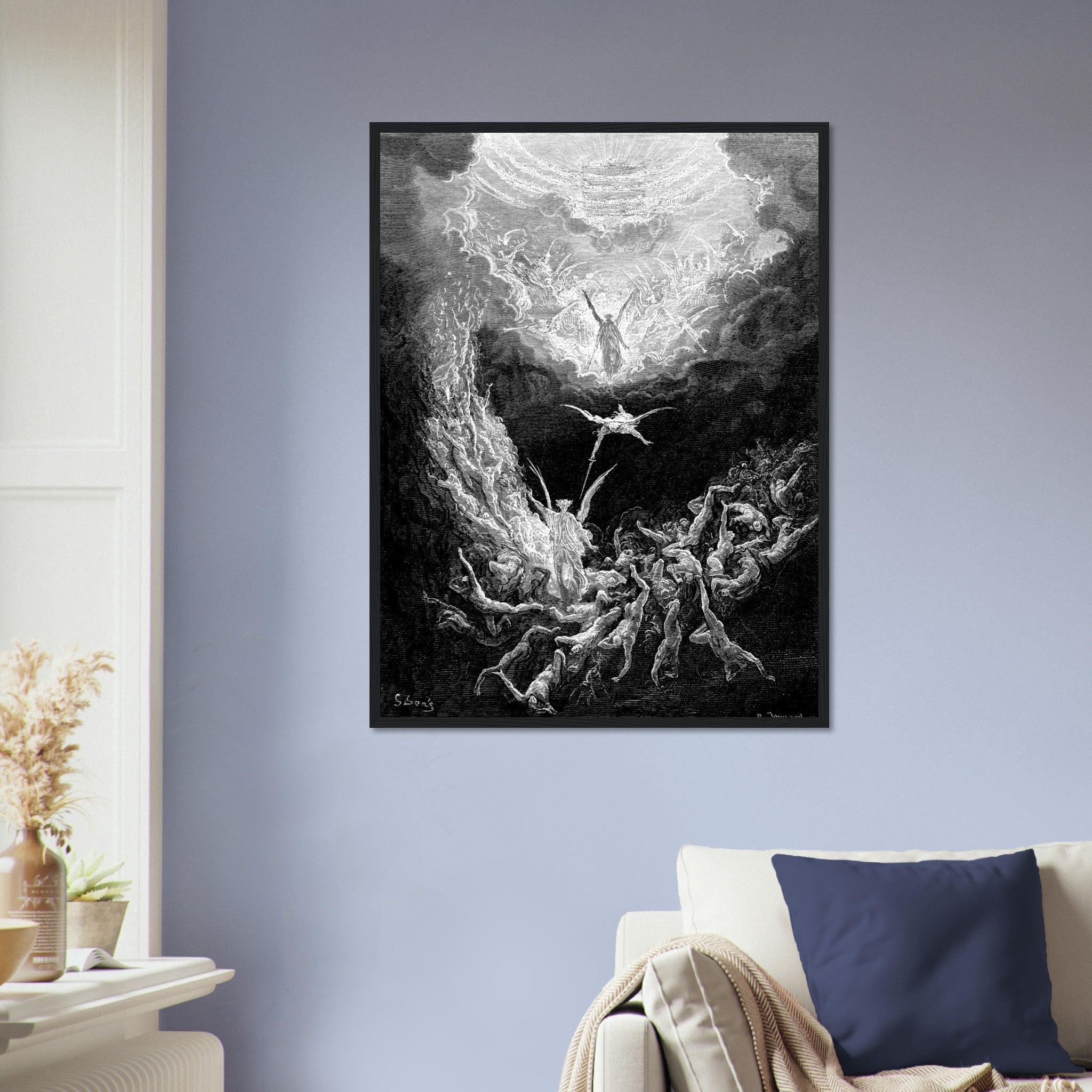 Gustave Dore Framed - Last Judgement Framed Print, From La Grand Bible De Tours 1843 - WallArtPrints4U