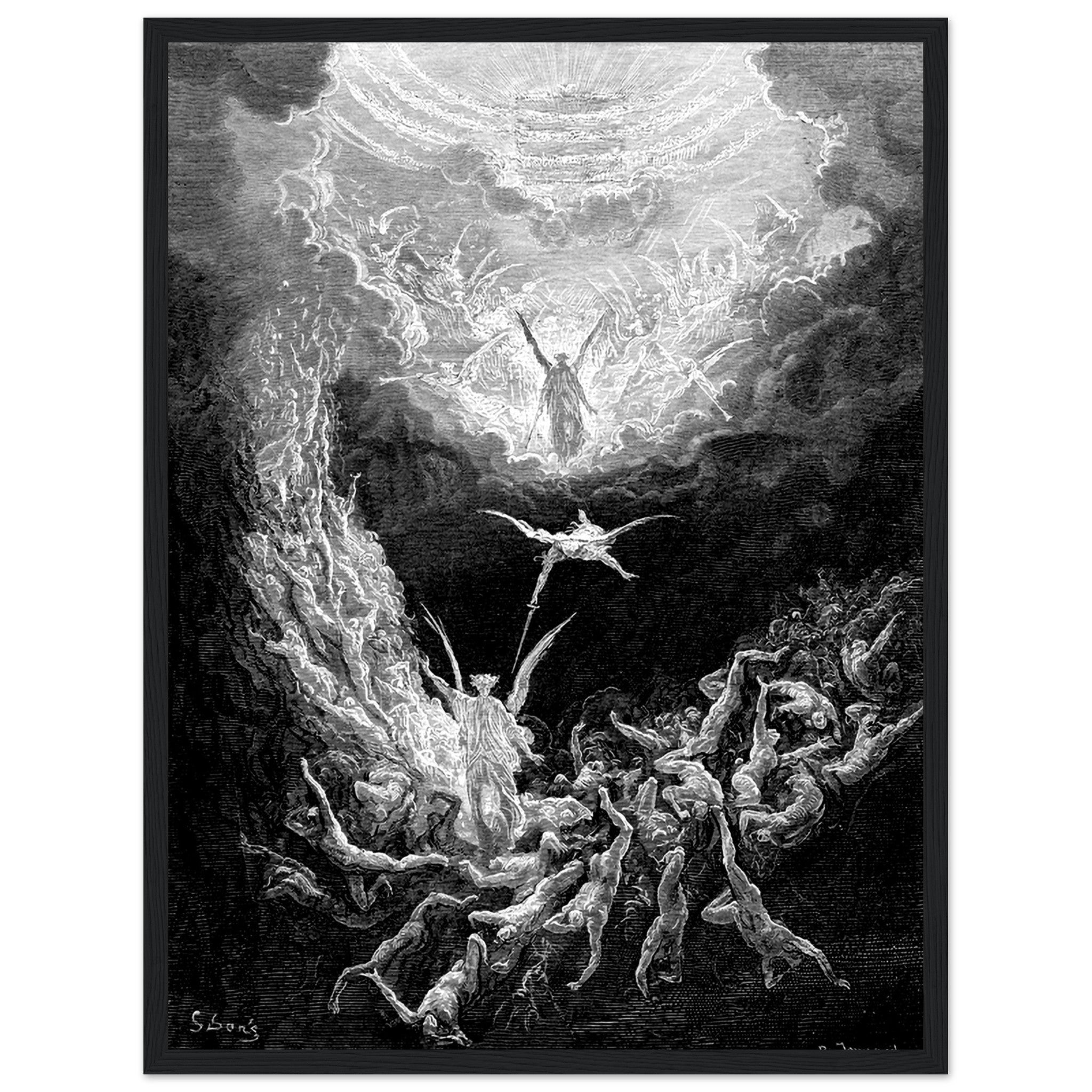 Gustave Dore Framed - Last Judgement Framed Print, From La Grand Bible De Tours 1843 - WallArtPrints4U