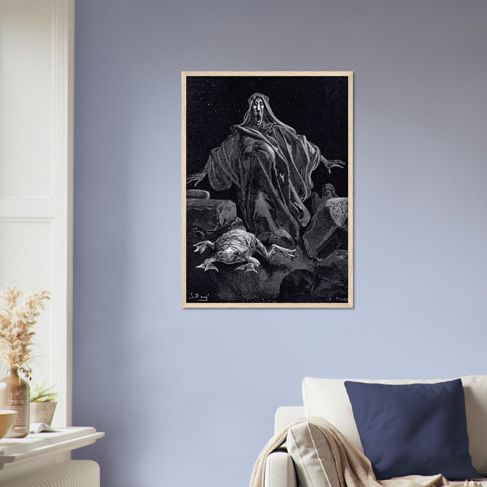 Gustave Dore Framed, The Shriek Of Timidity Framed Print, From The Legend Of Croquemitaine 1832 - WallArtPrints4U