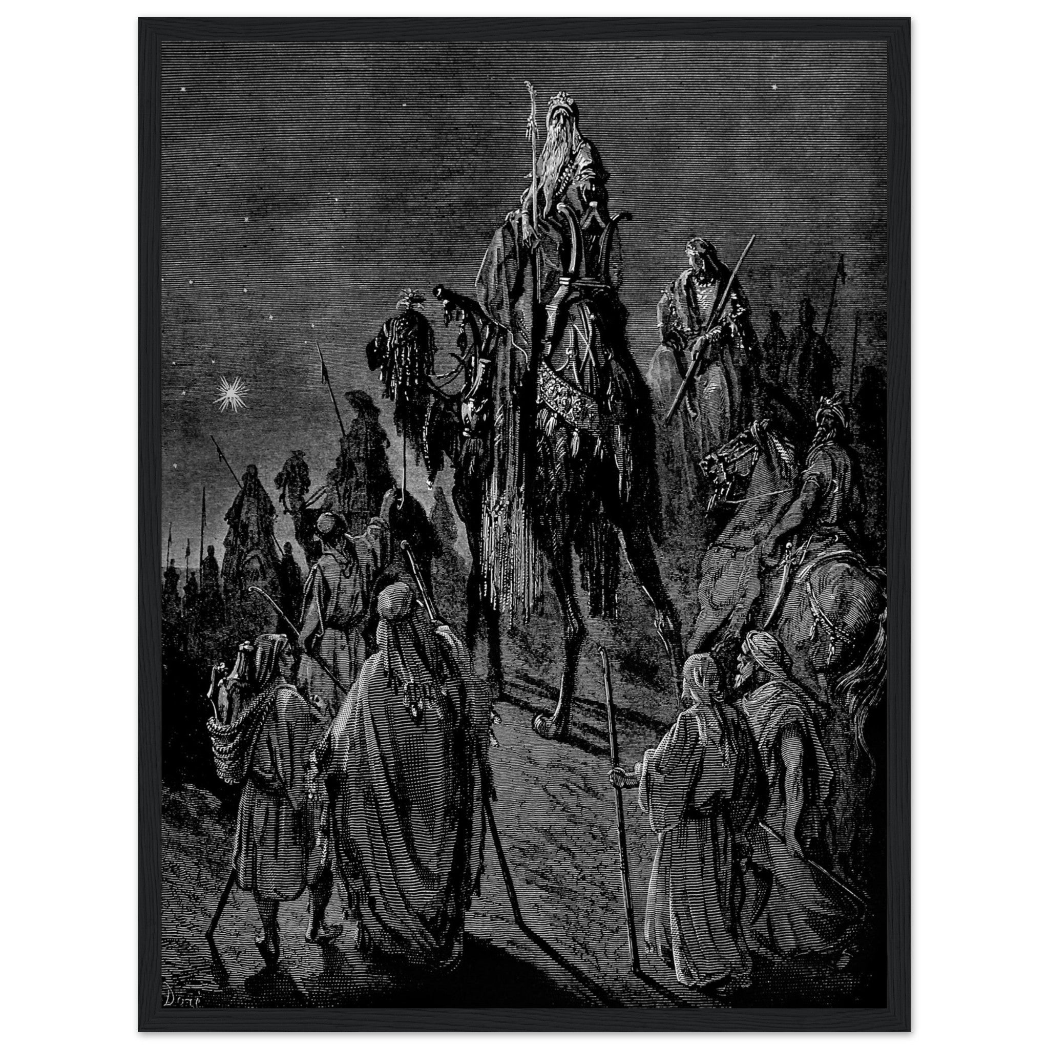 Gustave Dore Framed, The Three Kings Framed Print, From La Grand Bible De Tours 1843 - WallArtPrints4U
