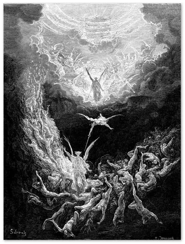 Gustave Dore Poster - Last Judgement Print, From La Grand Bible De Tours 1843 - WallArtPrints4U