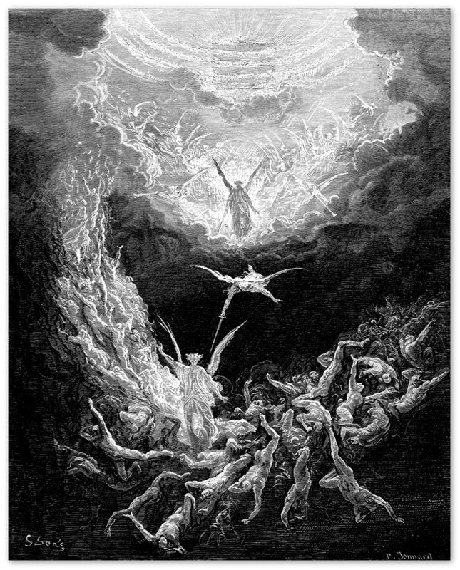 Gustave Dore Poster - Last Judgement Print, From La Grand Bible De Tours 1843 - WallArtPrints4U