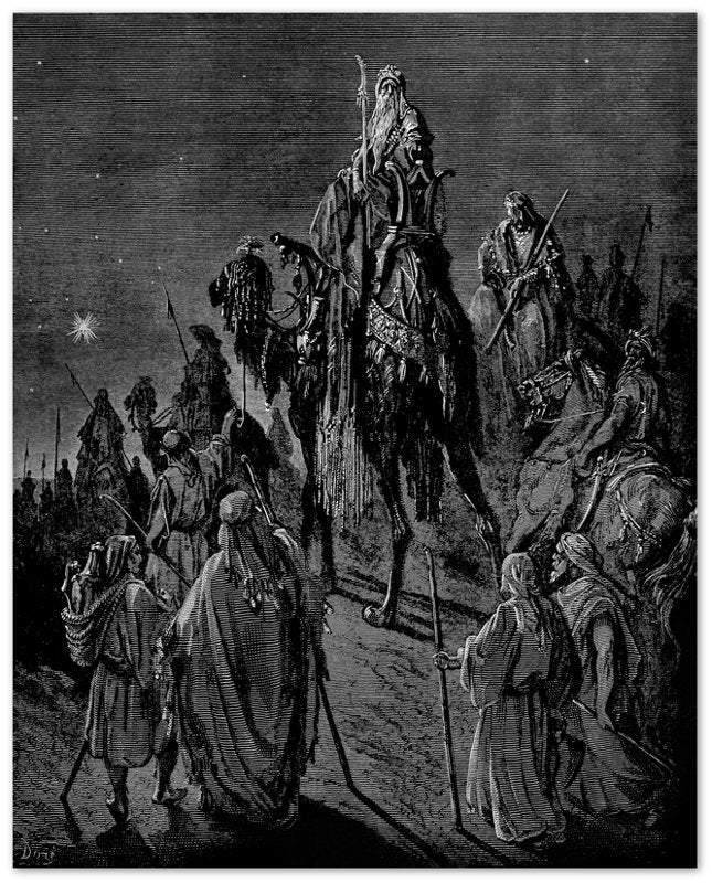 Gustave Dore Poster, The Three Kings Print, From La Grand Bible De Tours 1843 - WallArtPrints4U