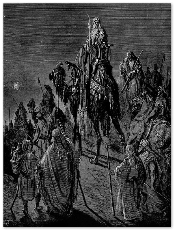 Gustave Dore Poster, The Three Kings Print, From La Grand Bible De Tours 1843 - WallArtPrints4U