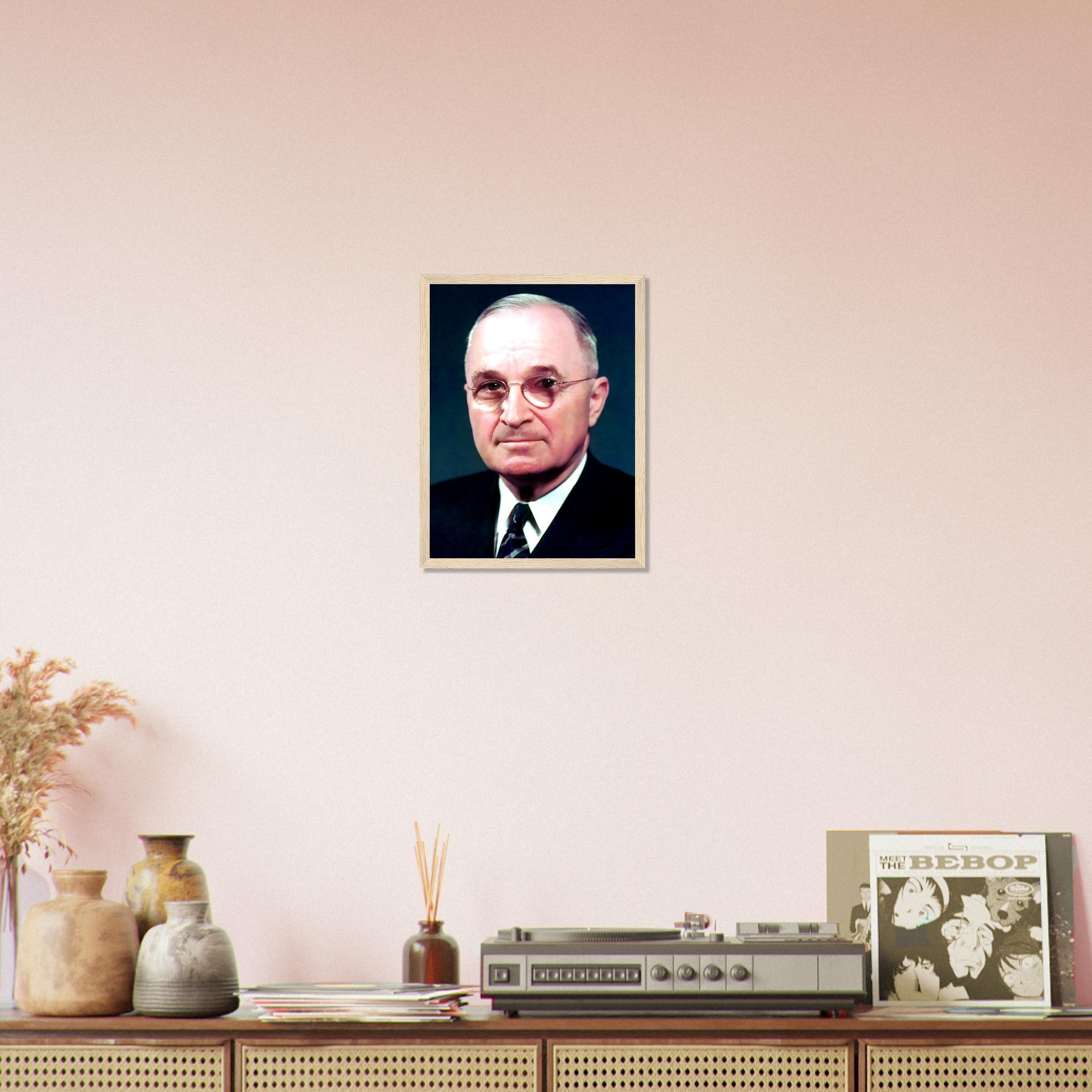 Harry Truman Framed, 33rd President Of These United States, Vintage Photo Portrait - Harry Truman Framed Print - WallArtPrints4U