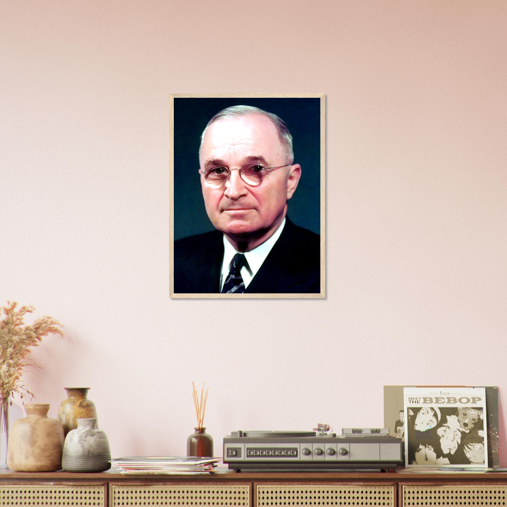 Harry Truman Framed, 33rd President Of These United States, Vintage Photo Portrait - Harry Truman Framed Print - WallArtPrints4U