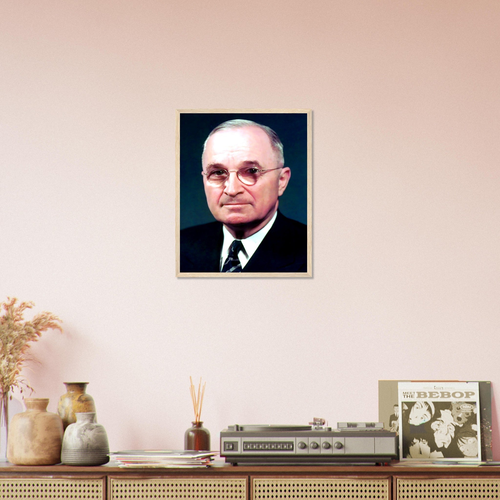 Harry Truman Framed, 33rd President Of These United States, Vintage Photo Portrait - Harry Truman Framed Print - WallArtPrints4U