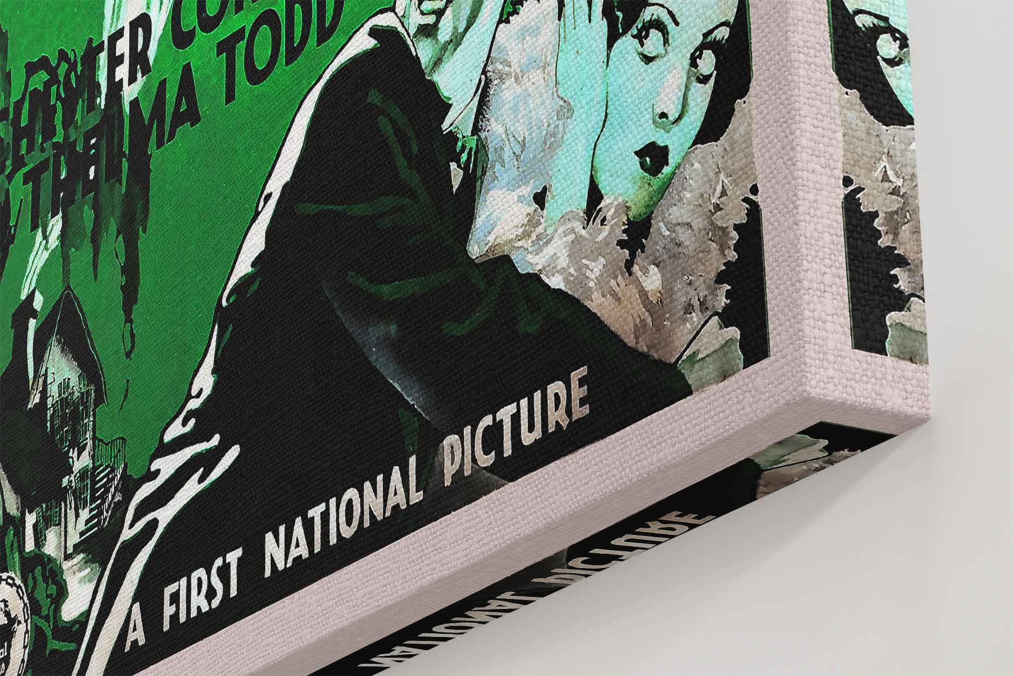 Haunted House Canvas, Vintage Horror Movie Canvas 1928 Canvas Film Art - Thelma Todd, Chester Conklin - WallArtPrints4U