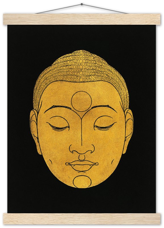 Head Of Buddha Poster, Vintage From Rijksmuseum 1943, Buddha Print, Reijer Stolk - WallArtPrints4U