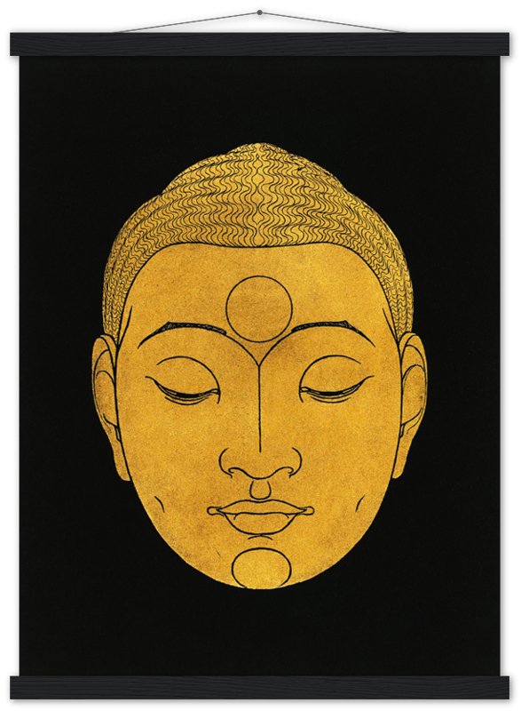 Head Of Buddha Poster, Vintage From Rijksmuseum 1943, Buddha Print, Reijer Stolk - WallArtPrints4U