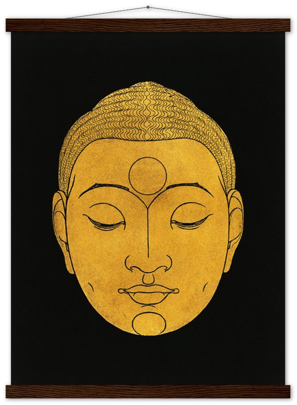 Head Of Buddha Poster, Vintage From Rijksmuseum 1943, Buddha Print, Reijer Stolk - WallArtPrints4U