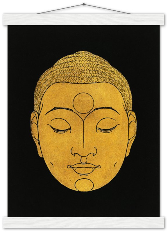 Head Of Buddha Poster, Vintage From Rijksmuseum 1943, Buddha Print, Reijer Stolk - WallArtPrints4U