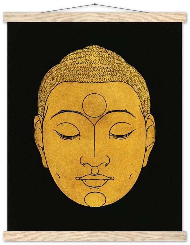 Head Of Buddha Poster, Vintage From Rijksmuseum 1943, Buddha Print, Reijer Stolk - WallArtPrints4U