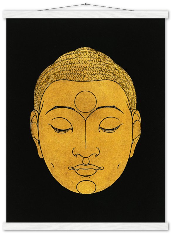 Head Of Buddha Poster, Vintage From Rijksmuseum 1943, Buddha Print, Reijer Stolk - WallArtPrints4U