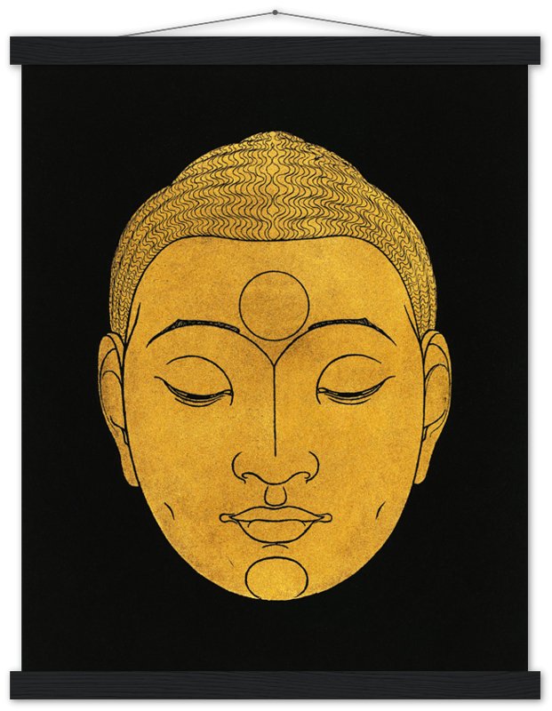 Head Of Buddha Poster, Vintage From Rijksmuseum 1943, Buddha Print, Reijer Stolk - WallArtPrints4U