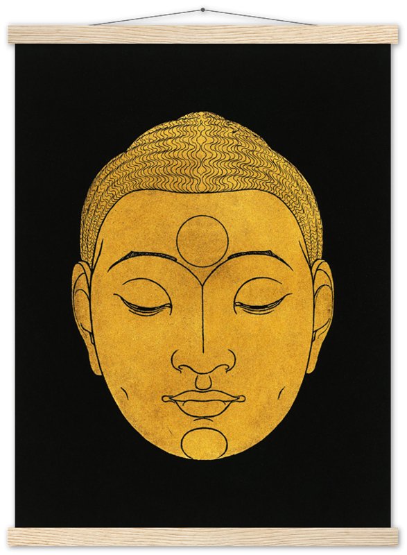 Head Of Buddha Poster, Vintage From Rijksmuseum 1943, Buddha Print, Reijer Stolk - WallArtPrints4U