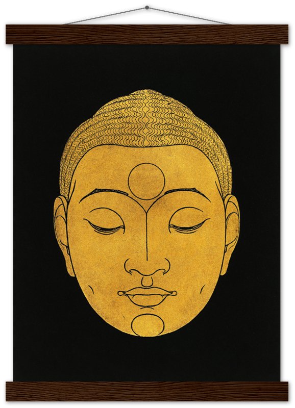 Head Of Buddha Poster, Vintage From Rijksmuseum 1943, Buddha Print, Reijer Stolk - WallArtPrints4U