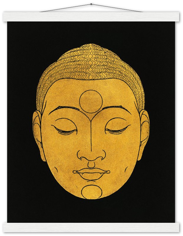 Head Of Buddha Poster, Vintage From Rijksmuseum 1943, Buddha Print, Reijer Stolk - WallArtPrints4U