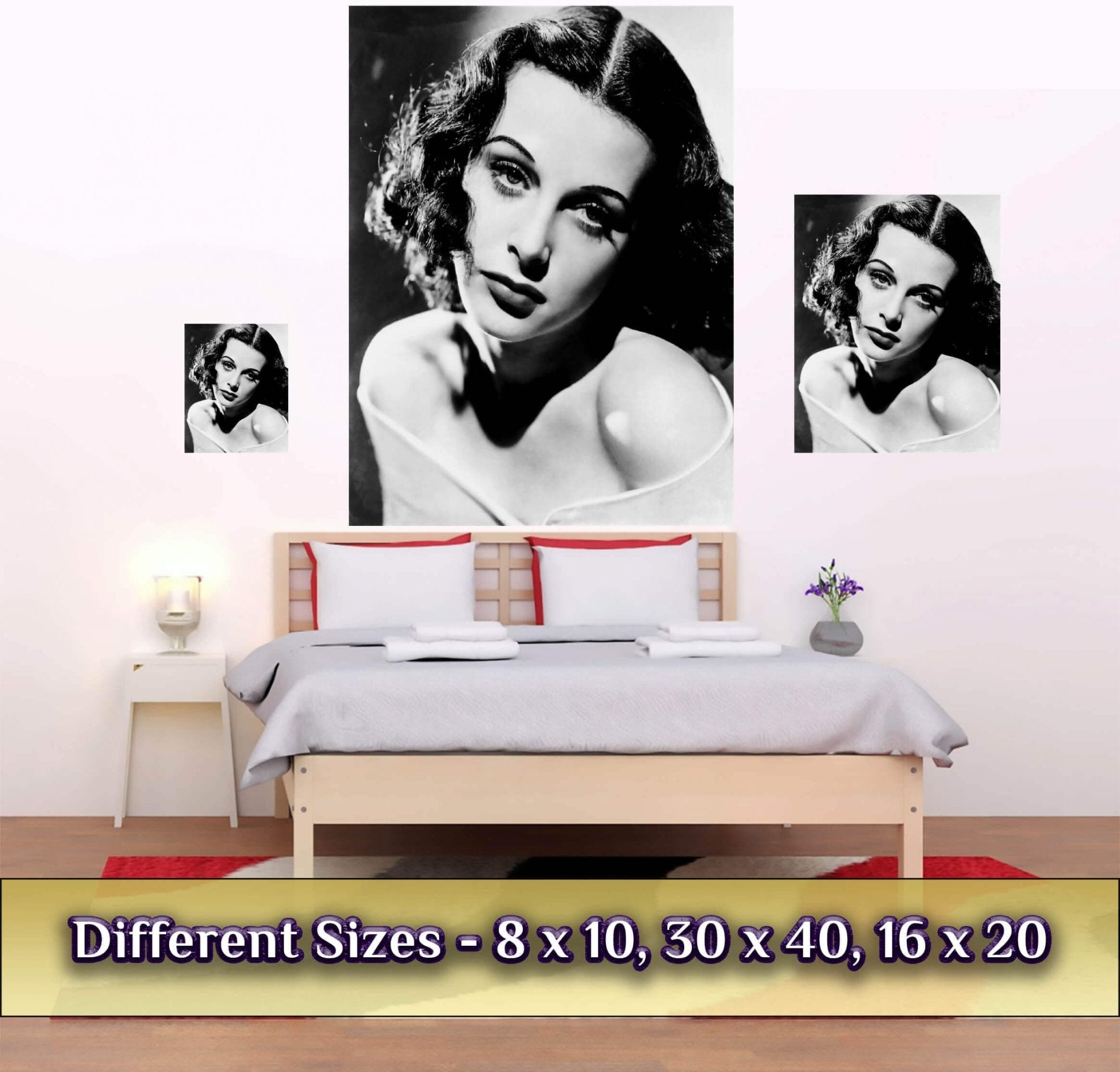 Hedy Lamarr Poster, Most Beautiful Ever To Appear In Films, Vintage Photo - Iconic Hedy Lamarr Print - Hollywood Silver Screen Star - WallArtPrints4U