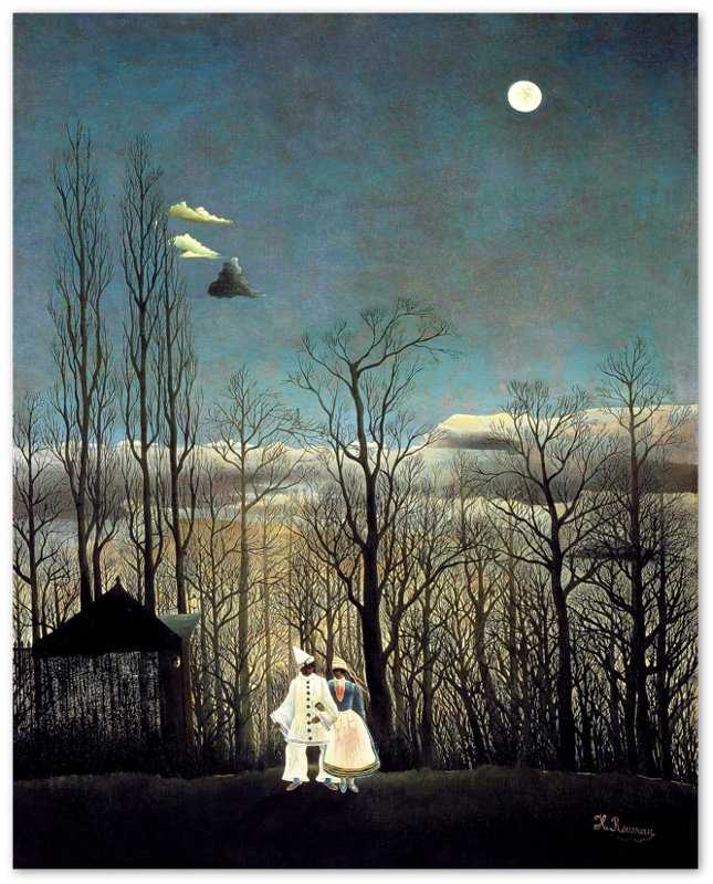 Henri Rousseau Print Carnival Evening Famous Painting Print 1886 - WallArtPrints4U