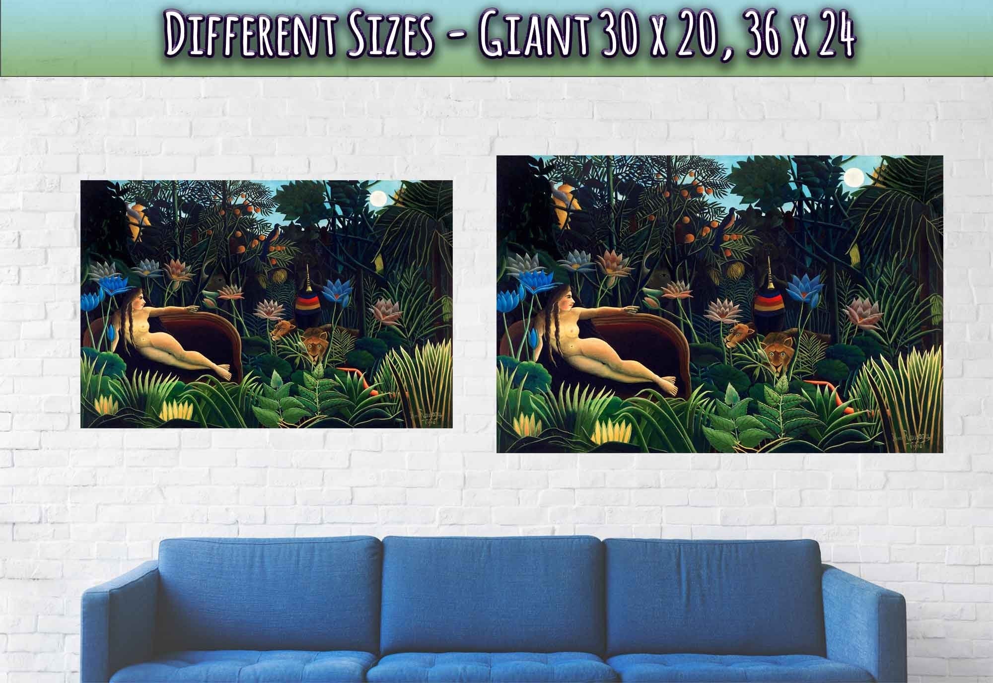 Henri Rousseau Print The Dream Poster Surprised Print 1910 - WallArtPrints4U