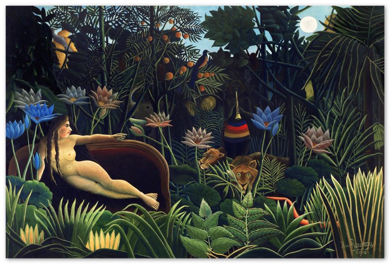 Henri Rousseau Print The Dream Poster Surprised Print 1910 - WallArtPrints4U