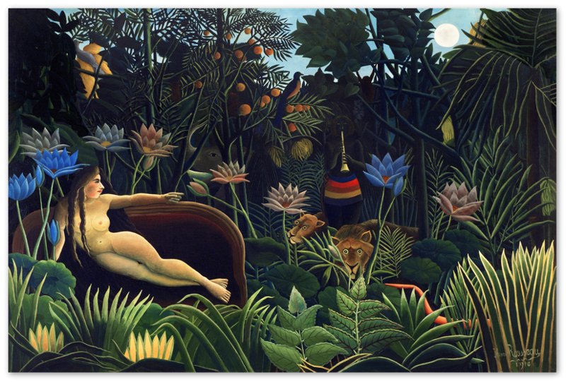 Henri Rousseau Print The Dream Poster Surprised Print 1910 - WallArtPrints4U