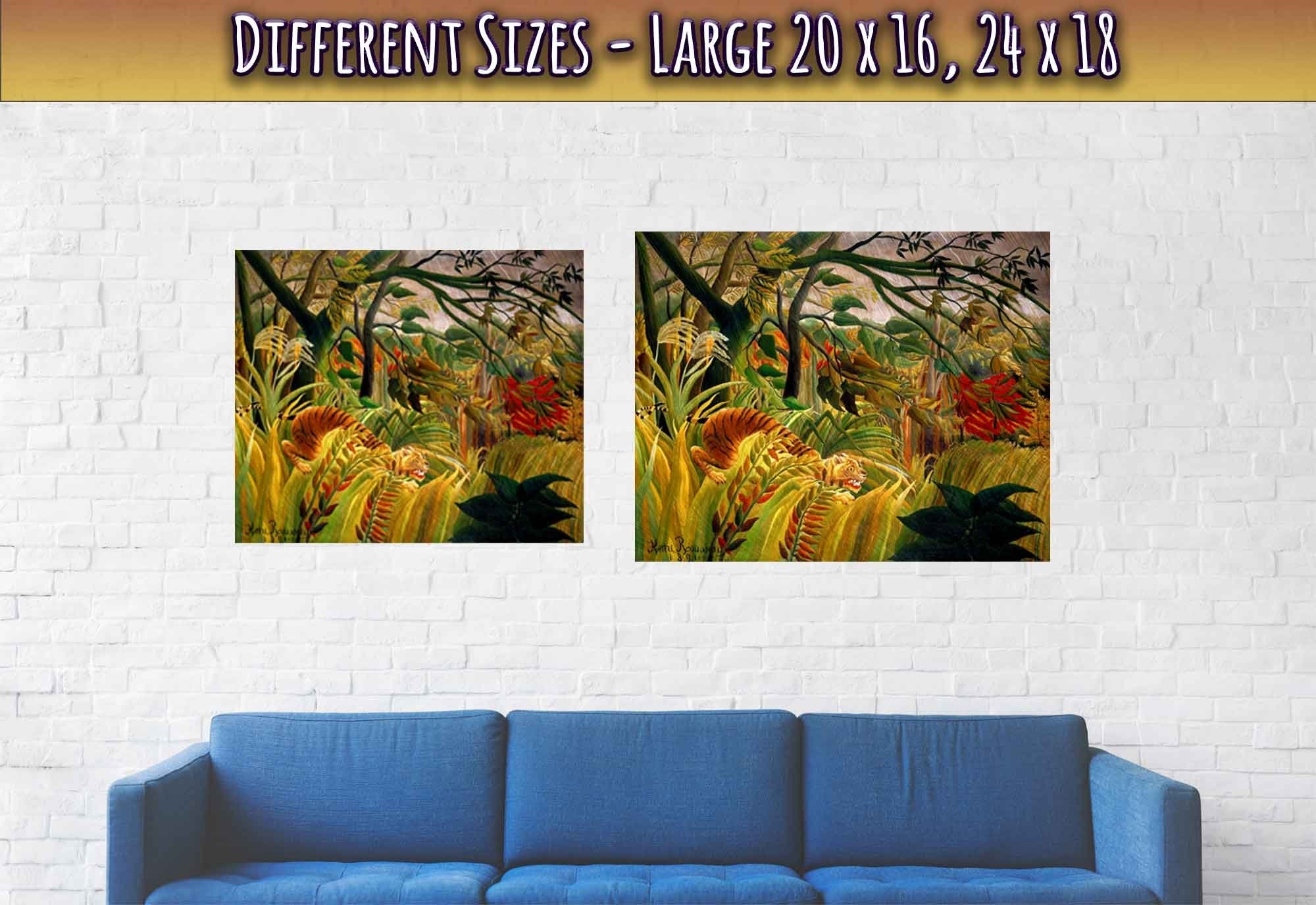 Henri Rousseau Print Tiger In A Tropical Storm Poster Surprised Print 1891 - WallArtPrints4U