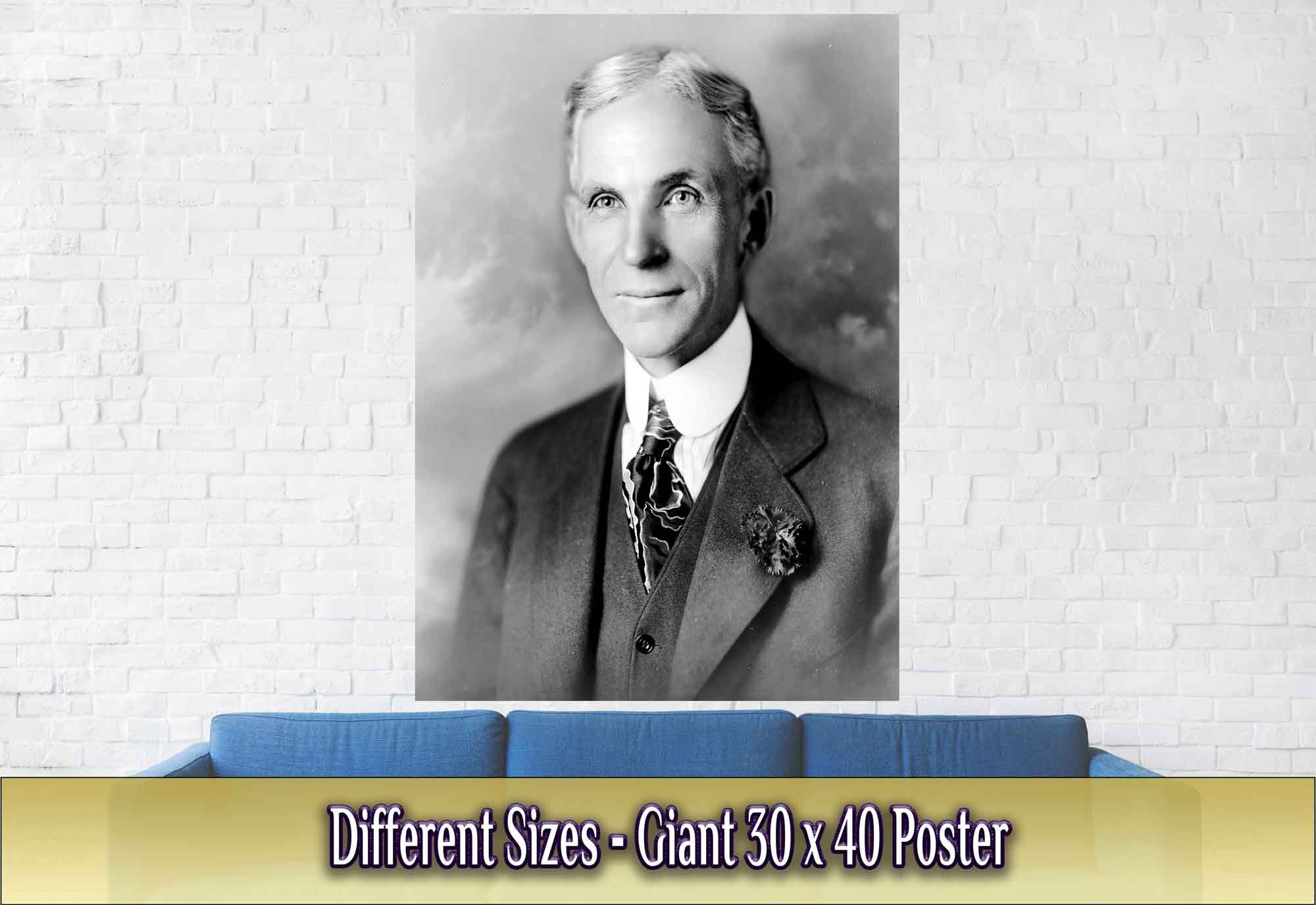 Henry Ford Poster, Ford Motor Company Founder, Vintage Photo - Iconic Henry Ford Print - Business Legend - WallArtPrints4U