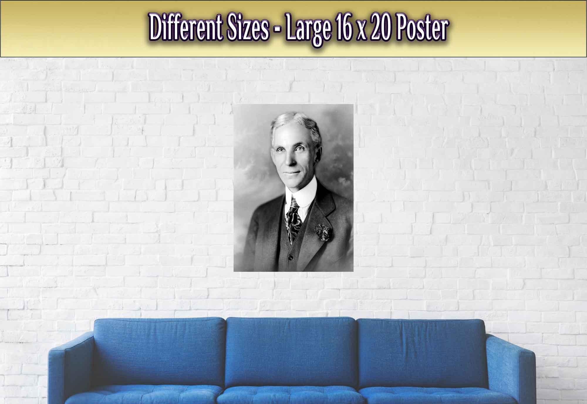 Henry Ford Poster, Ford Motor Company Founder, Vintage Photo - Iconic Henry Ford Print - Business Legend - WallArtPrints4U