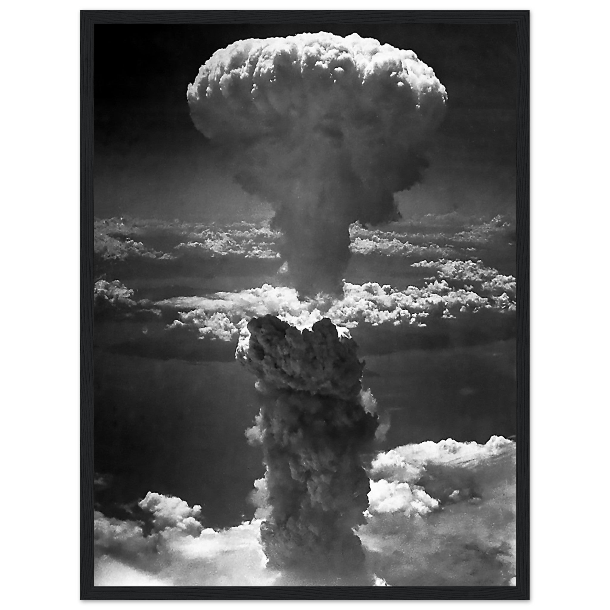 Hiroshima Framed Print, Hiroshima Nagasaki Mushroom Cloud, Vintage Photo From 1945 Lieutenant Charles Levy - WallArtPrints4U