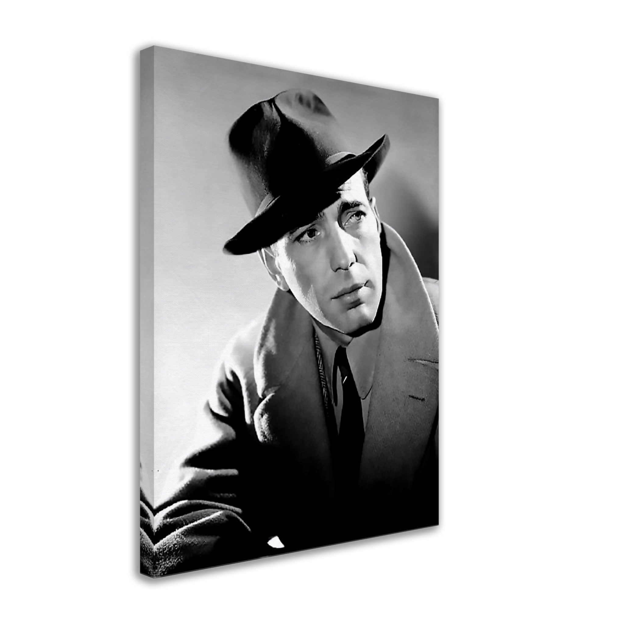 Humphrey Bogart Canvas, Here's Looking At You Kid, Vintage Photo, Humphrey Bogart Canvas Print, Silver Screen Star - WallArtPrints4U