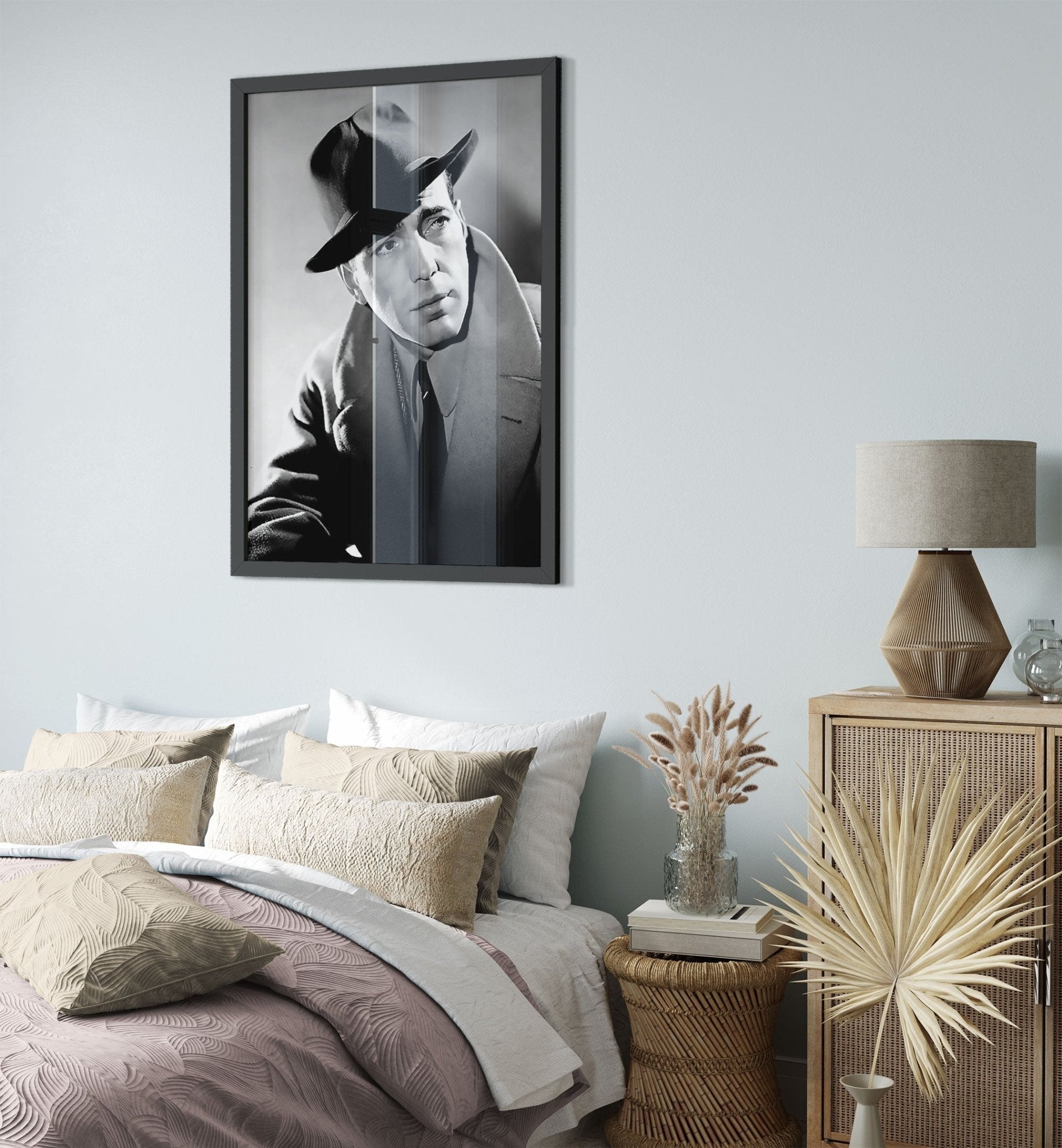 Humphrey Bogart Framed, Here's Looking At You Kid, Vintage Photo, Humphrey Bogart Framed Print, Silver Screen Star - WallArtPrints4U