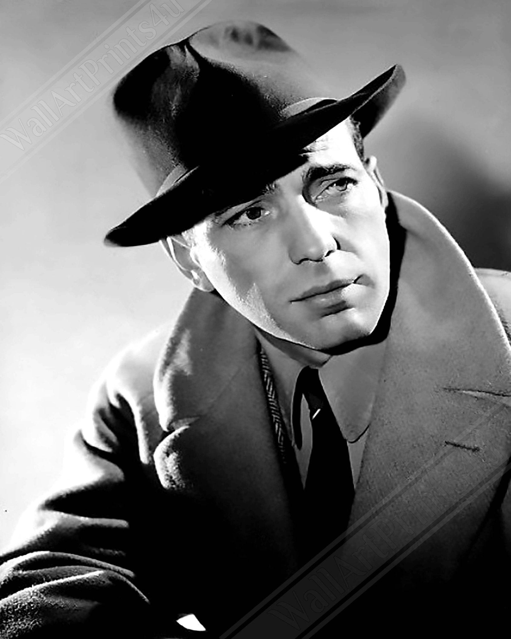Humphrey Bogart Framed, Here's Looking At You Kid, Vintage Photo, Humphrey Bogart Framed Print, Silver Screen Star - WallArtPrints4U
