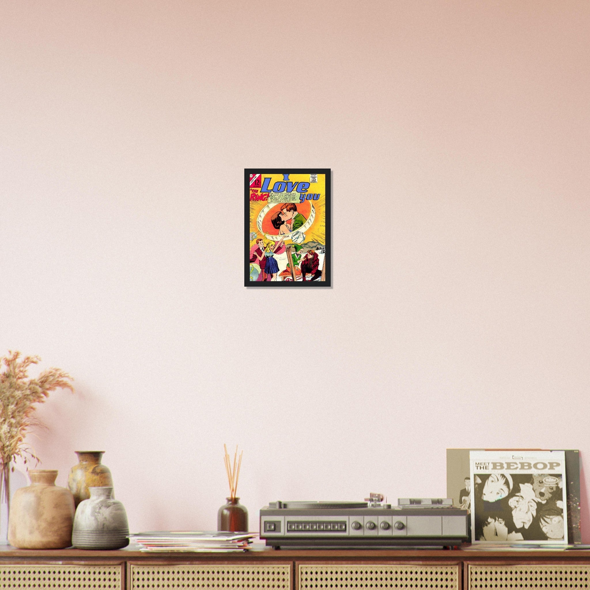 I Love You Framed Print Comic Strip Vintage Valentine Romance Framed From 1966 - WallArtPrints4U