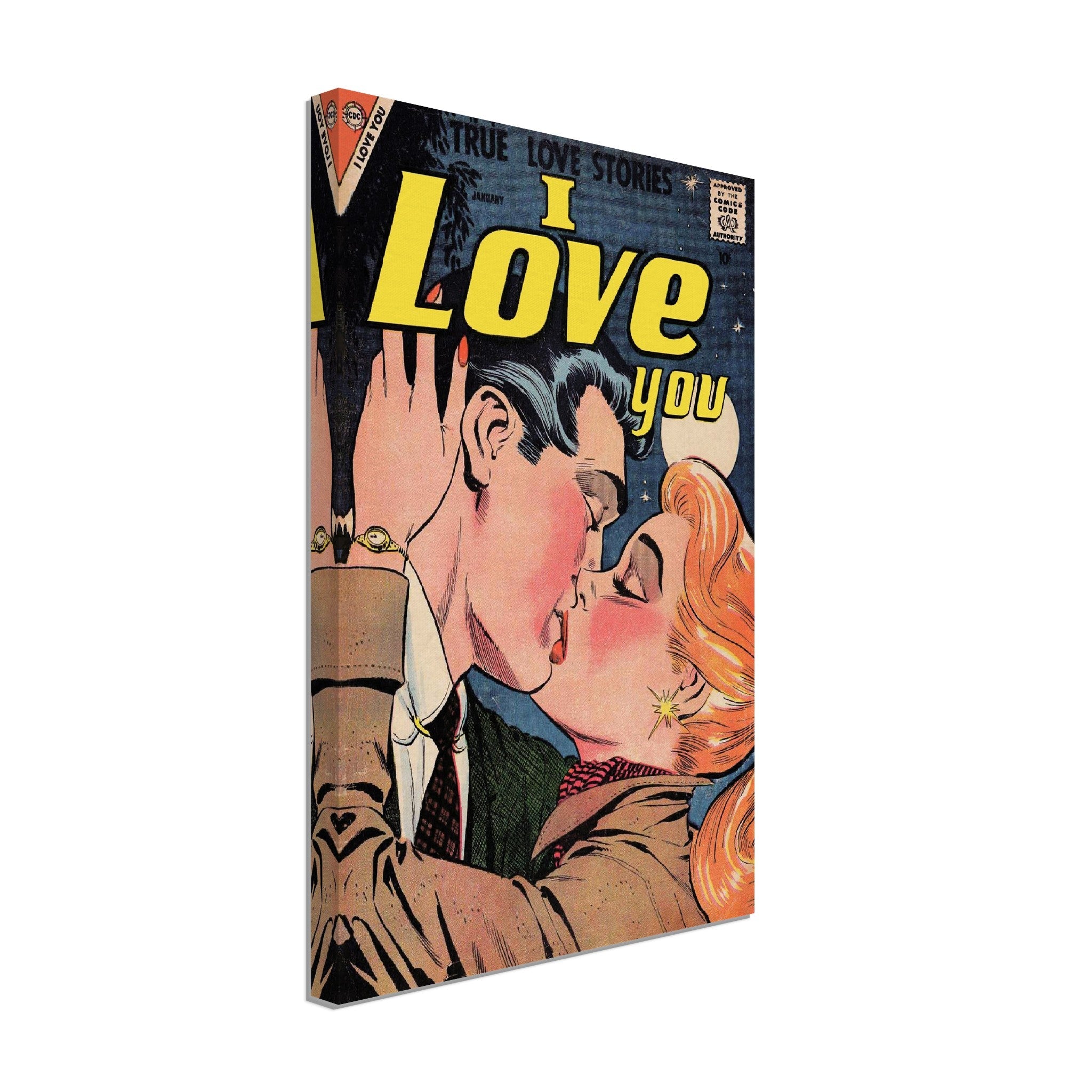 I Love You Valentine Canvas Print Comic Strip Vintage Romance Canvas Jan 1959 - WallArtPrints4U