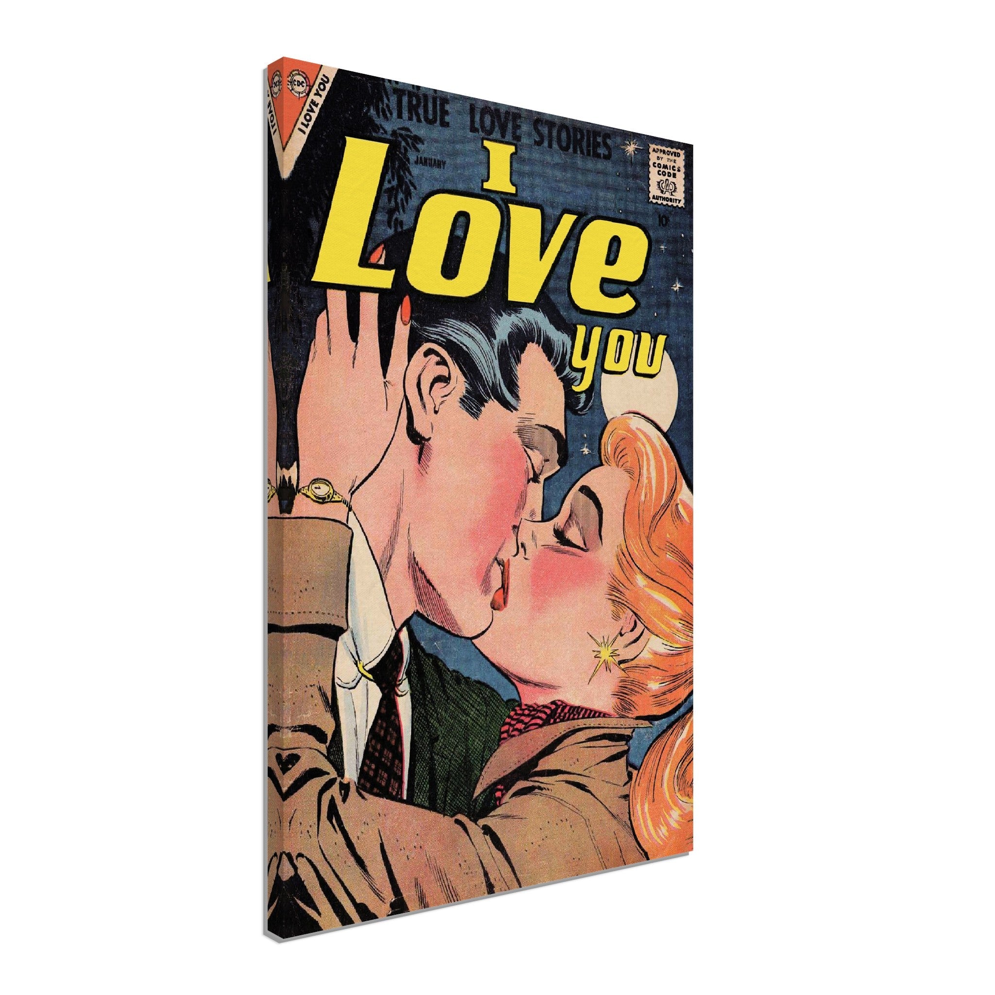 I Love You Valentine Canvas Print Comic Strip Vintage Romance Canvas Jan 1959 - WallArtPrints4U
