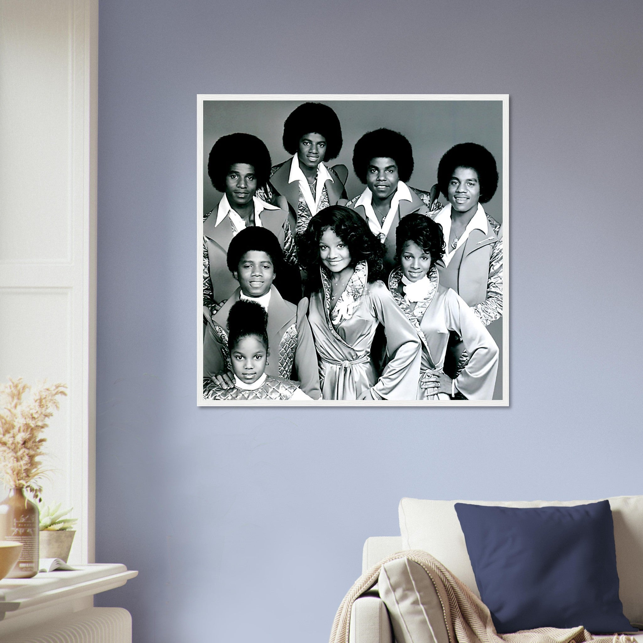 Jackson Family Framed, From The Jacksons 1977, Vintage Photo Portrait - Jackson Family Framed Print - WallArtPrints4U
