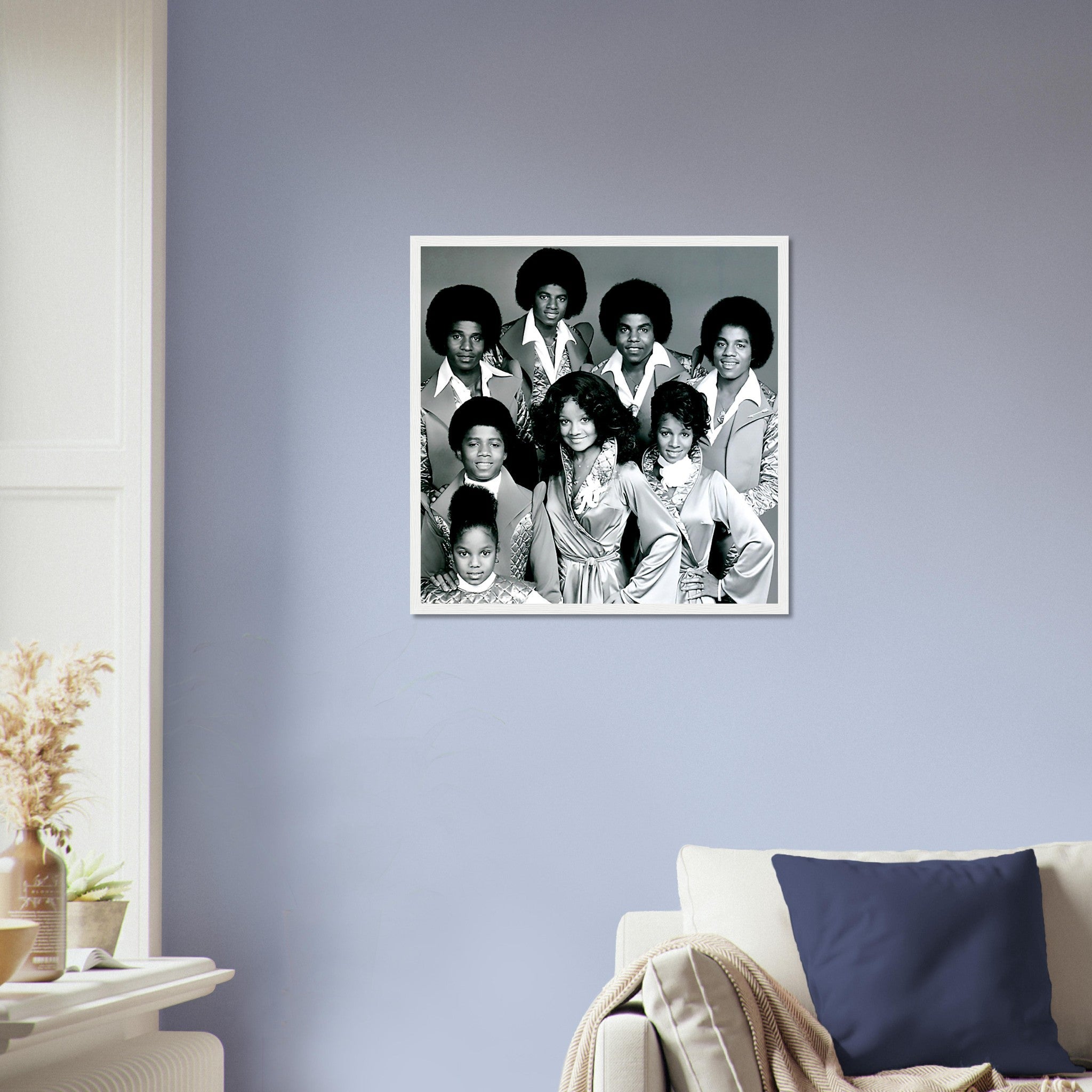 Jackson Family Framed, From The Jacksons 1977, Vintage Photo Portrait - Jackson Family Framed Print - WallArtPrints4U