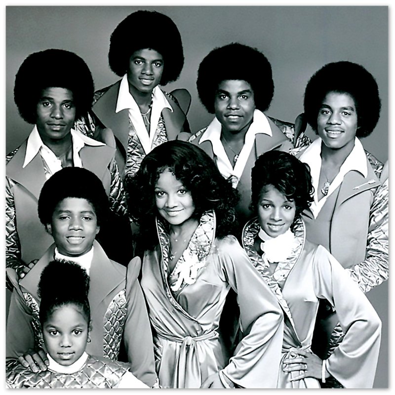 Jackson Family Poster, From The Jacksons 1977, Vintage Photo Portrait - Jackson Family Print - WallArtPrints4U