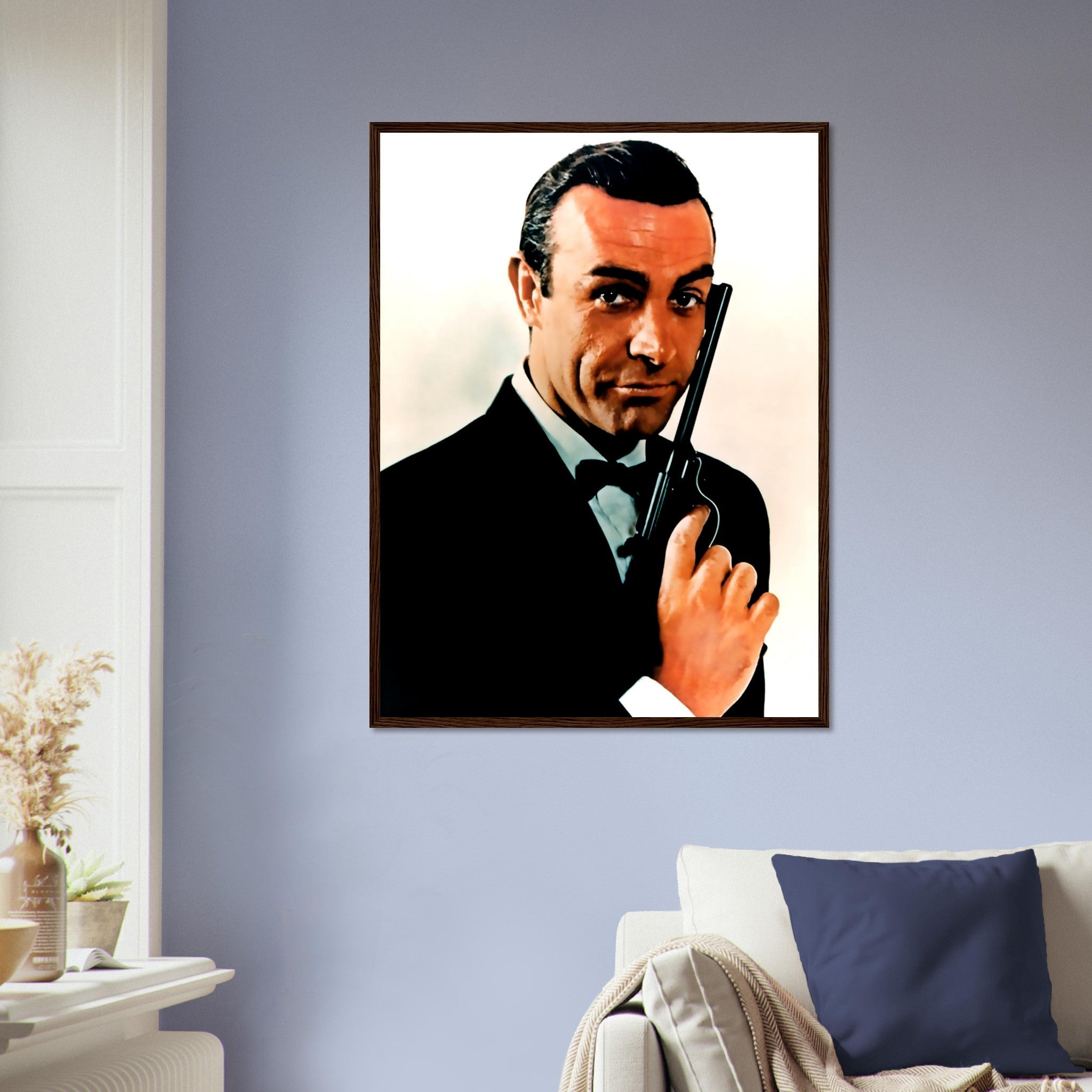 James Bond Framed, Sean Connery Handsome Actor, Vintage Photo - James Bond Framed Print - WallArtPrints4U
