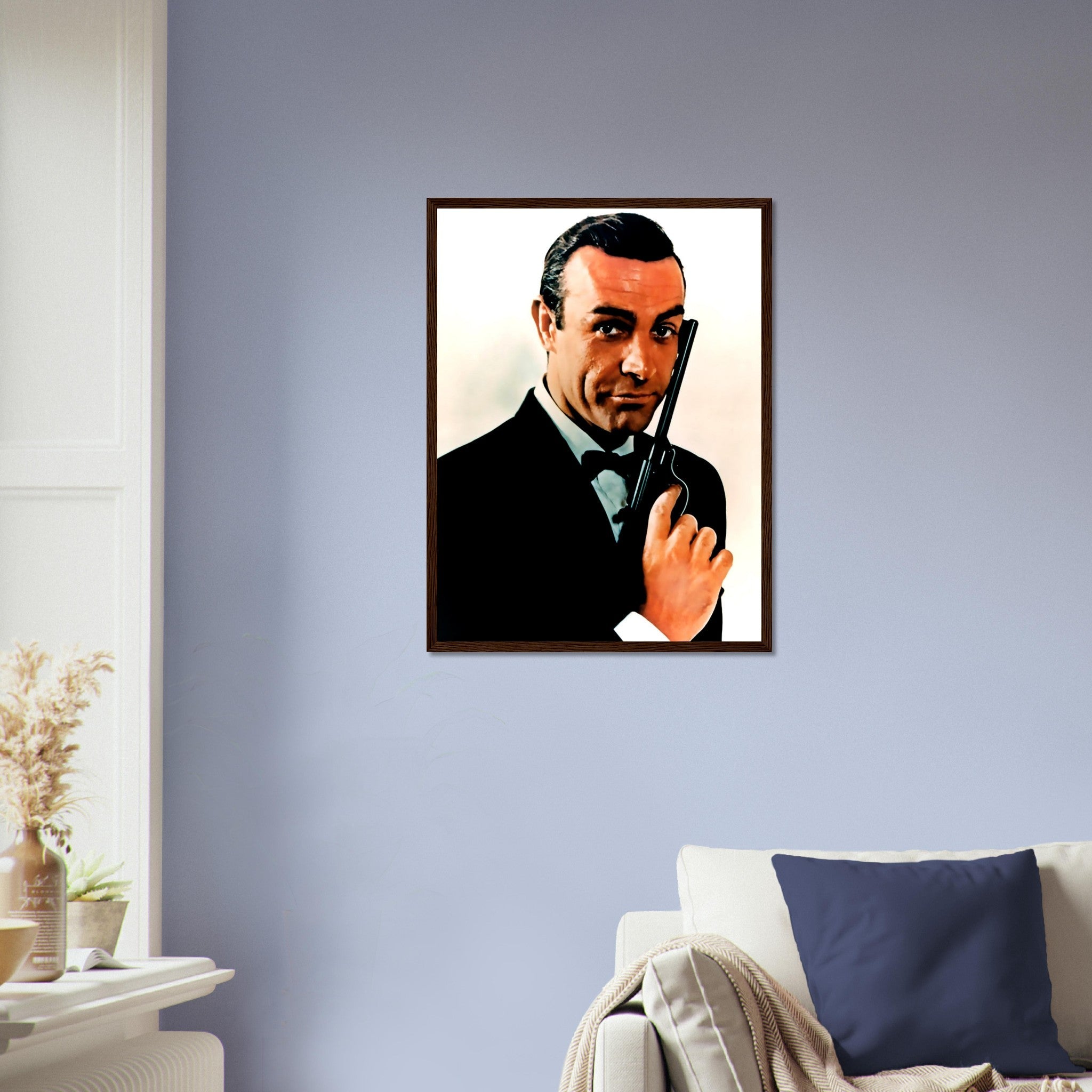 James Bond Framed, Sean Connery Handsome Actor, Vintage Photo - James Bond Framed Print - WallArtPrints4U