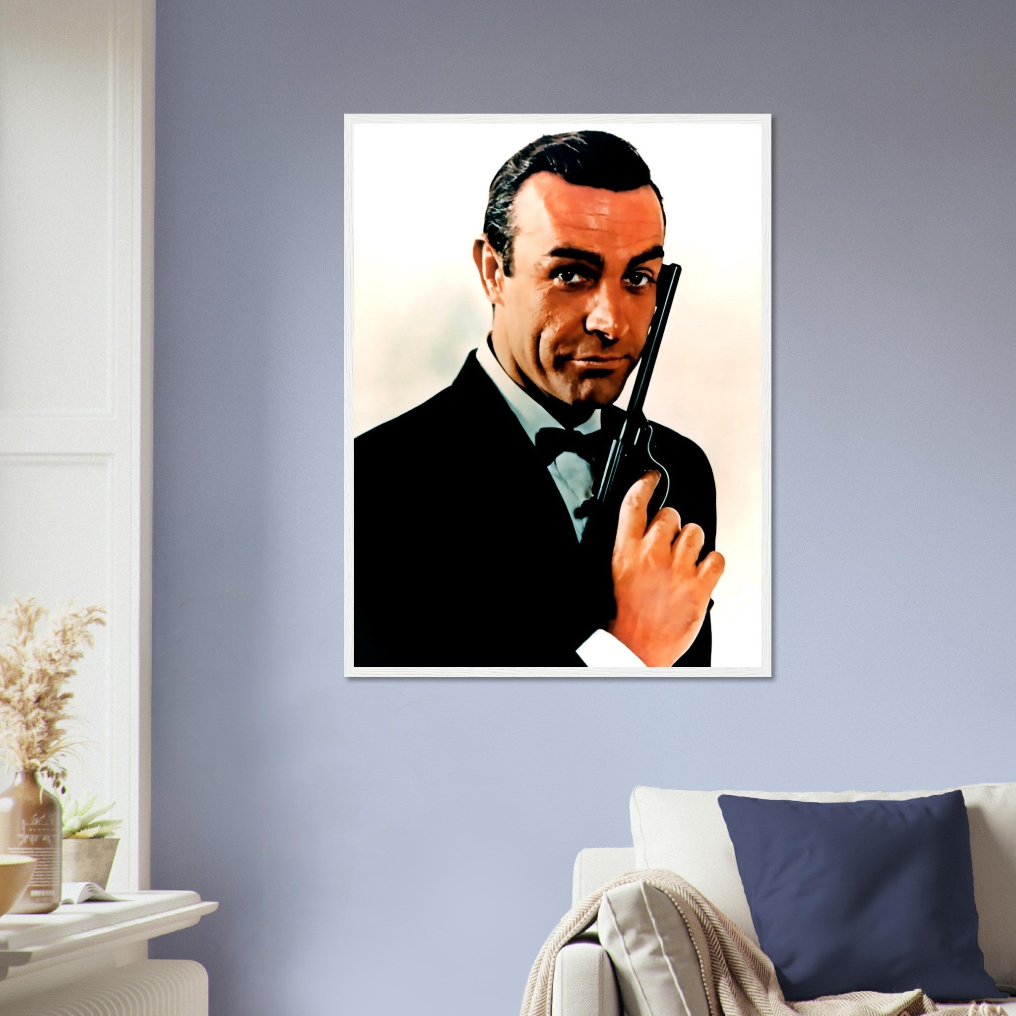 James Bond Framed, Sean Connery Handsome Actor, Vintage Photo - James Bond Framed Print - WallArtPrints4U