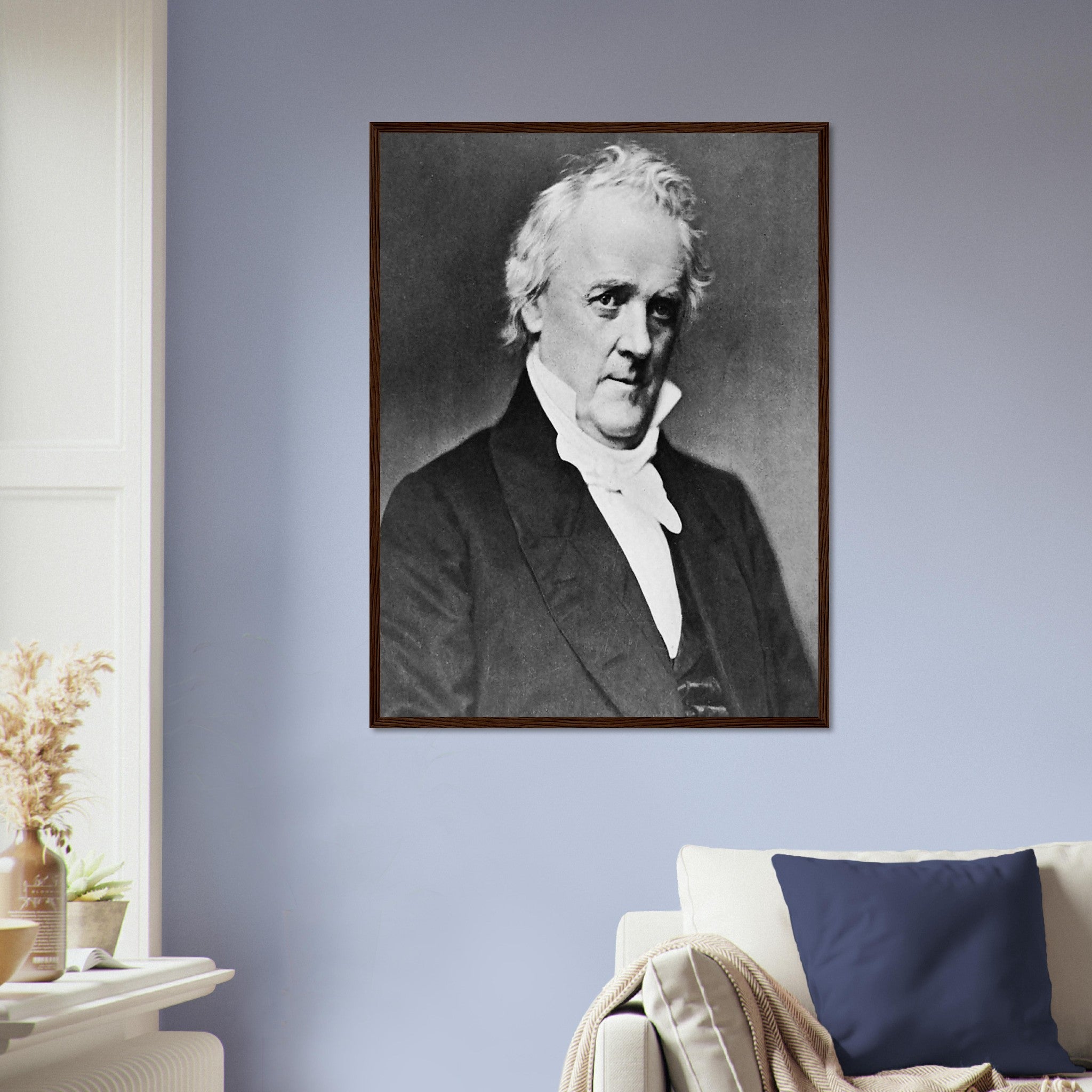 James Buchanan Framed, 15th President Of Usa, Vintage Portrait - James Buchanan Framed Print - WallArtPrints4U